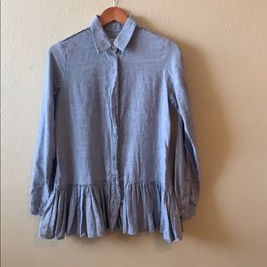 MiH soft ruffled button down